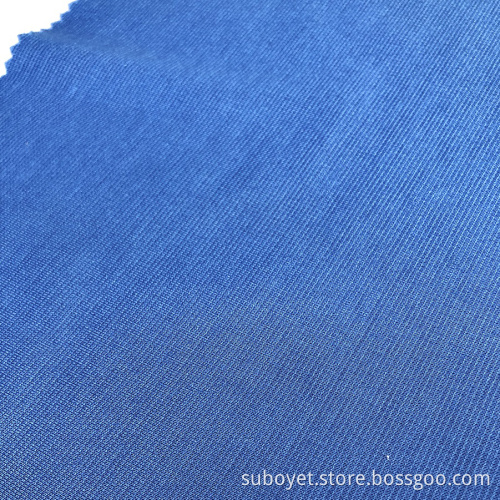 Blue Polyester Spandex Roma Knitted Fabric